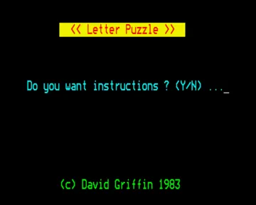 Letter Puzzle (1983)(Griffin, David)[LETTER] screen shot title